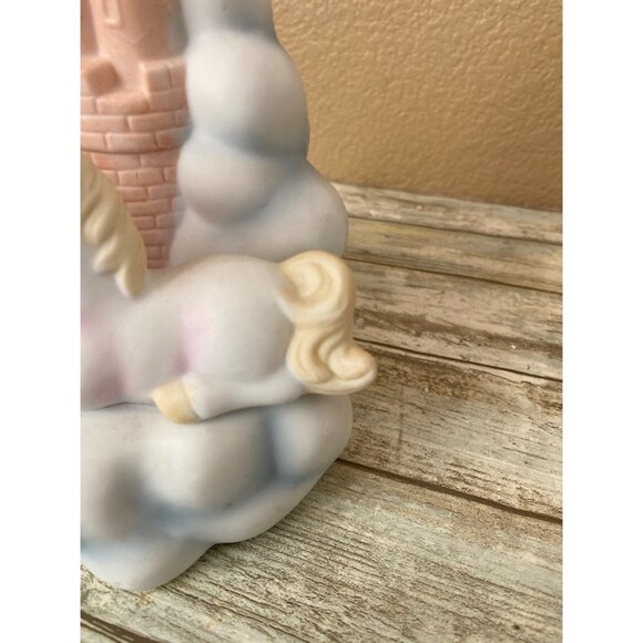 Vintage 1985 Willitts Porcelain Magical Unicorns Castle Rainbow Musical - No Box - Picture 6 of 12